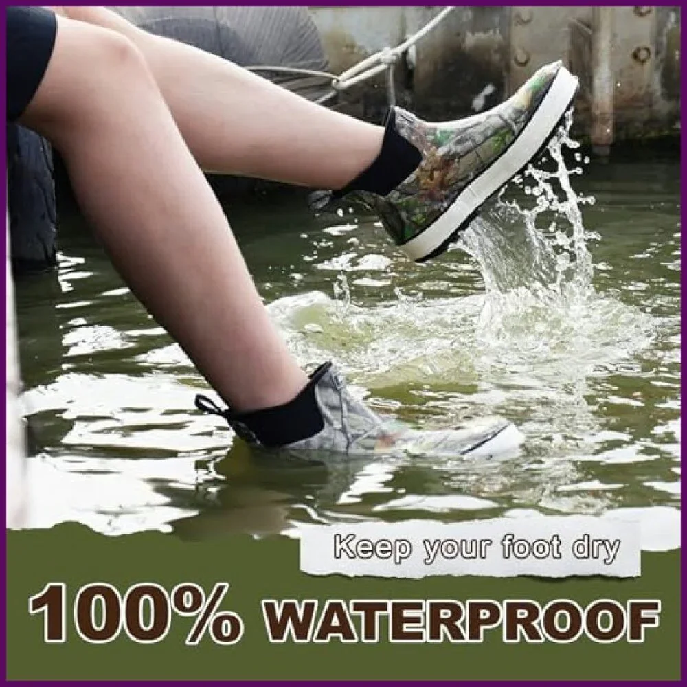 Men's Waterproof Rubber Boots High Traction Fishing Gardening Work